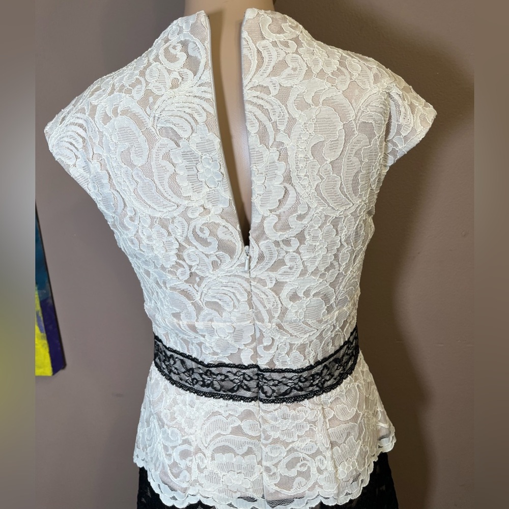 Jax Women’s Dress Ivory and Black Size 8 - Picture 9 of 17